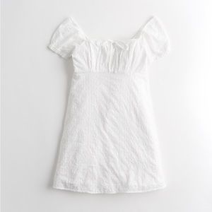 Hollister Puff-Sleeve Mini Babydoll Dress